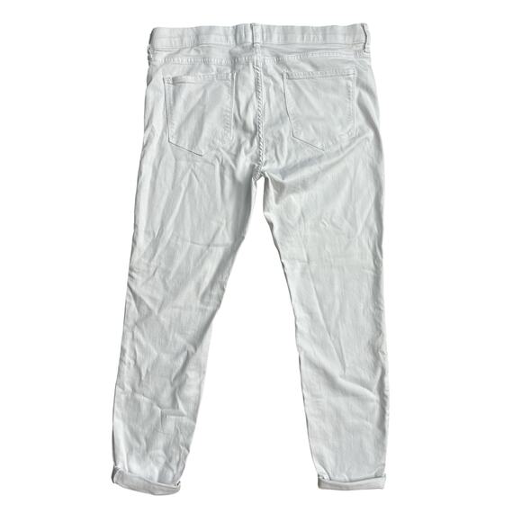 Cello Mid Rise Pull On Double Rolled Cuff Crop Skinny Pants White Size XL - Picture 7 of 11